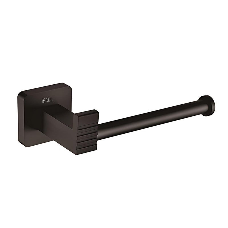 iBELL IBELL Black Aluminum Set of 6PcsBathroom Hardware Set Towel BarSoap HolderToothbrush Holder with TumblerToilet Paper HolderHookTowel Ring Matte Black  - Image 3
