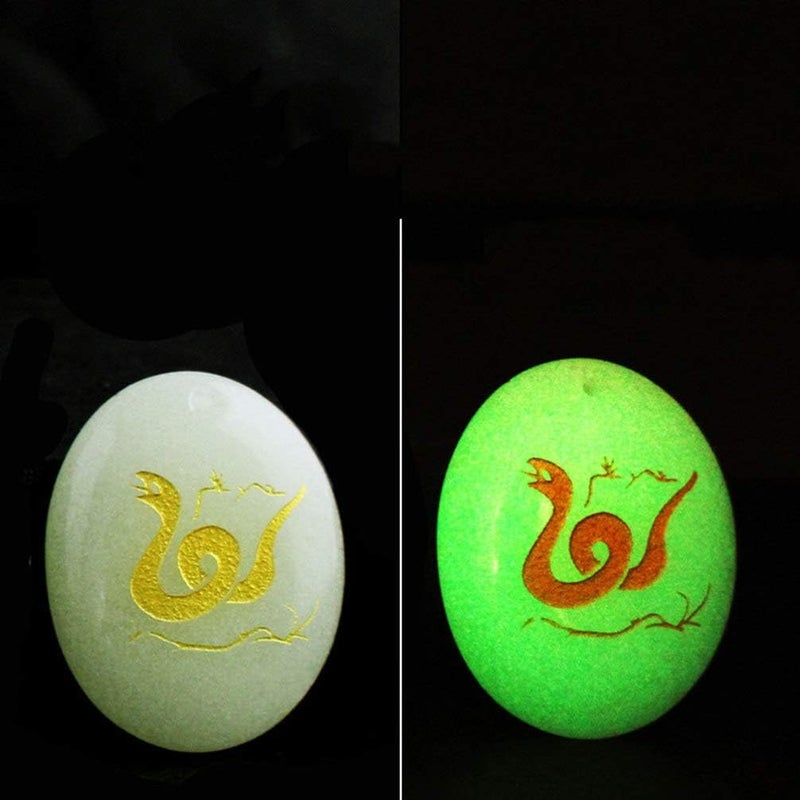 comfrt 12 Pcs Luminous Stone Necklace Chinese Zodiac Stone Pendant Animals Signs Charms Ornament for Bracelet Jewelry Making Accessories DIY - Image 5