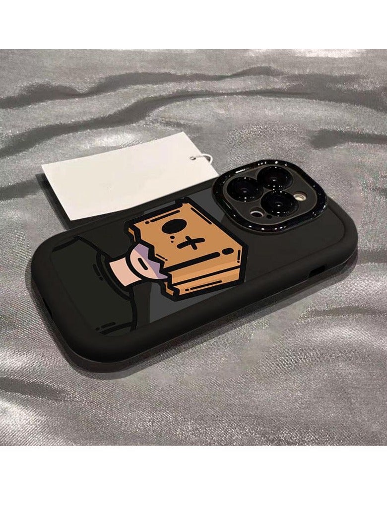 NIBEMINENT Box Boy Protective TPU Case Cover For iPhone 16 Plus, Black