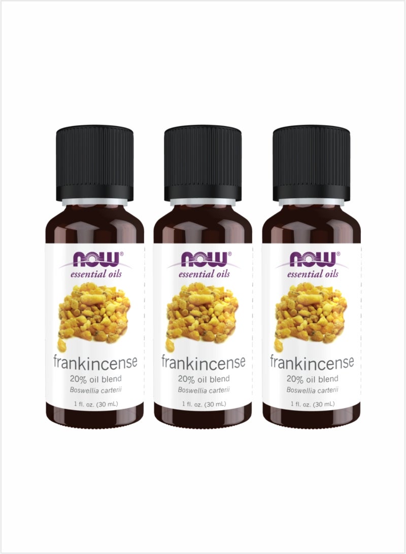NOW Frankincense Essential Oil Blend - Relaxing Aromatherapy, 30ml (Pack of 3)