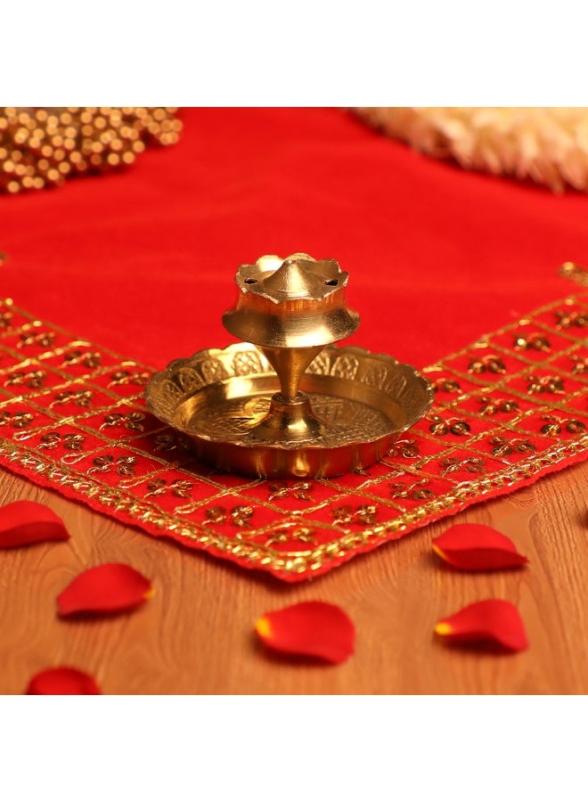 Madhoor Pooja Brass Agarbatti  Holder Stand 2 Inches - Image 1
