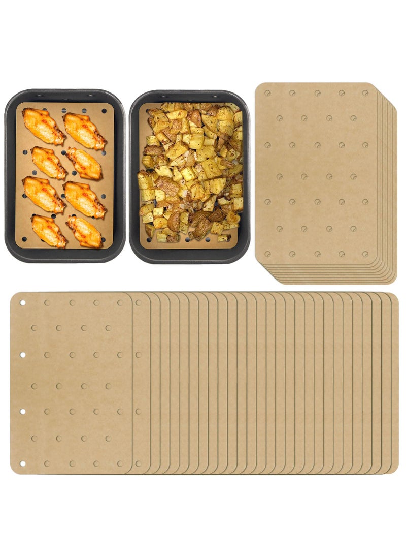 ZYP 200 Sheets Air Fryer Disposable Paper Liner Compatible with Ninja DZ201DZ401 Dual Airfryer BakingRectangular Perforated Parchment Paper Double Basket Air Fryers Accessories 