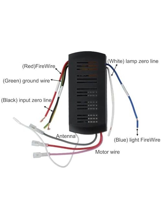 Ceiling Fan Remote Control Kit With Light Switch 6 Speed Settings Receiver - Image 5