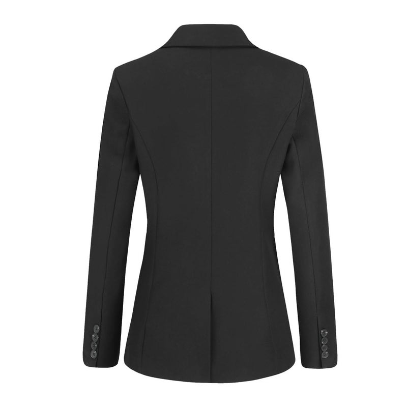 YUNCLOS Women's 2 Piece Office Work Suit Set One Button Blazer and Pants Black - Image 3