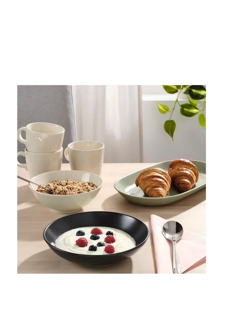 طبق عميق ، رمادي غامق غير لامع 19 سم - Image 2