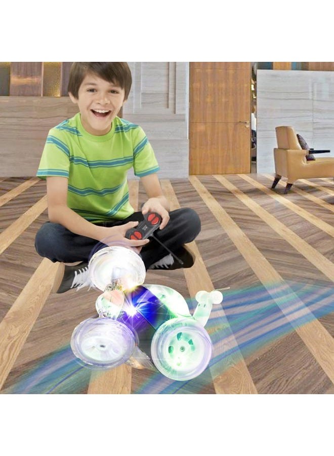Mindscope Turbo Twisters BLUE 49 MHZ Bright LED Light Up Stunt RC Remote Control Vehicle - Image 2