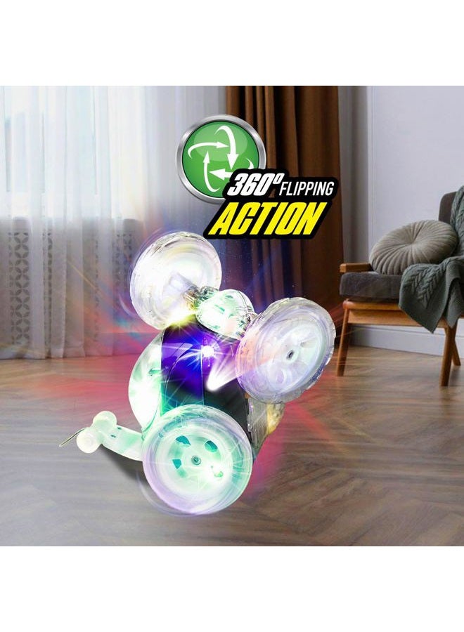 Mindscope Turbo Twisters BLUE 49 MHZ Bright LED Light Up Stunt RC Remote Control Vehicle - Image 3