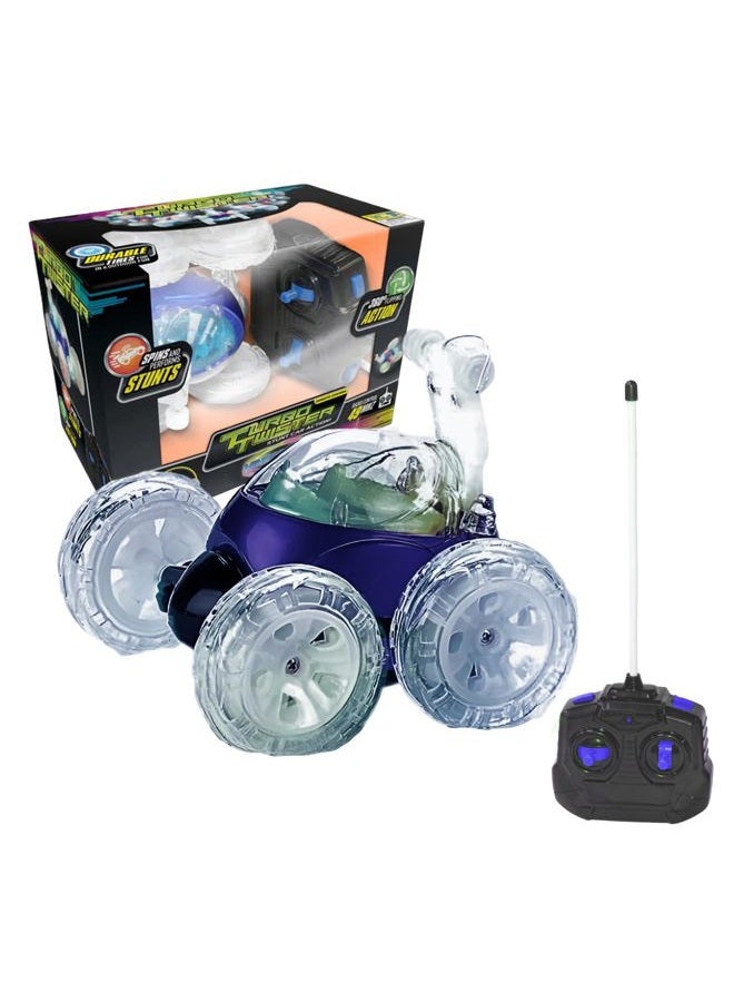 Mindscope Turbo Twisters BLUE 49 MHZ Bright LED Light Up Stunt RC Remote Control Vehicle - Image 1