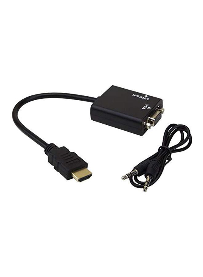 HDMI To VGA Cable Black/Silver - Image 2