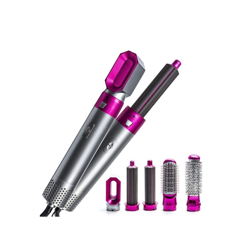 SOLARAE 5 in 1 Curling Wand Hair Styler Curling ironfor Multiple Hair Types and Styles 5 in 1 Curling Set Purple+Gray - Image 1