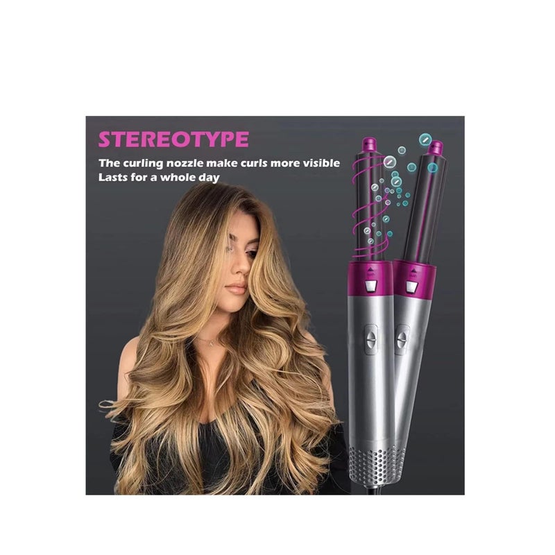 SOLARAE 5 in 1 Curling Wand Hair Styler Curling ironfor Multiple Hair Types and Styles 5 in 1 Curling Set Purple+Gray - Image 5