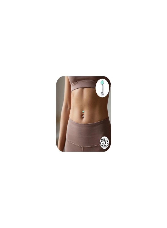 D.Bella ASTM F136 Titanium Floating Belly Button Rings Flat Back Belly Rings for Women Internally Threaded 14G Barbell Piercings Navel Piercings Jewelry Hypoallergenic 10mm - Image 1