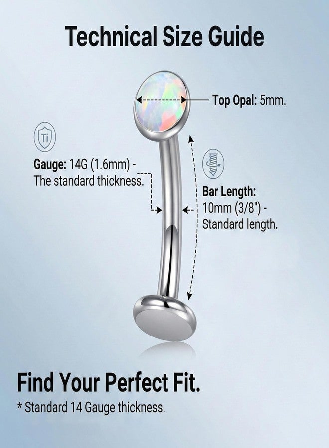 D.Bella ASTM F136 Titanium Floating Belly Button Rings Flat Back Belly Rings for Women Internally Threaded 14G Barbell Piercings Navel Piercings Jewelry Hypoallergenic 10mm - Image 2