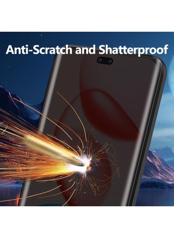 واقي شاشة للخصوصية لهاتف Honor 400 Pro، مصنوع من زجاج مقاوم للأشعة فوق البنفسجية، يدعم قارئ بصمات الأصابع، منحني بدرجة صلابة 9H، مضاد للتجسس، مصنوع من زجاج مقوى - Image 5