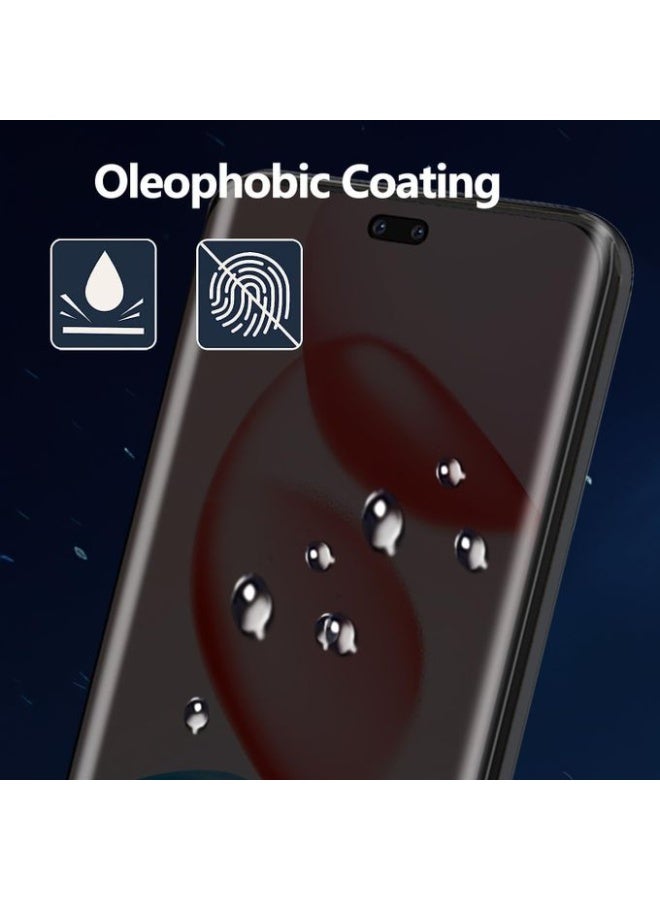 واقي شاشة للخصوصية لهاتف Honor 400 Pro، مصنوع من زجاج مقاوم للأشعة فوق البنفسجية، يدعم قارئ بصمات الأصابع، منحني بدرجة صلابة 9H، مضاد للتجسس، مصنوع من زجاج مقوى - Image 3