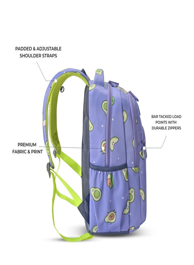 Gear Avacado 3 Compartment Backpack 15"/21L Small Water Resistant School Bag/Casual Backpack/Daypack/Kids Bag for Boys/Girls (Purple-Green) - Image 3