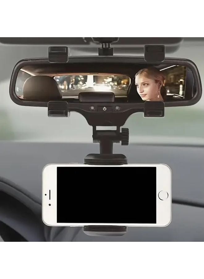 Black 360 Adjustable Car Phone Holder Suction Cup Clamp Dashboard Mount Heavy Duty Smartphone Bracket - Image 2