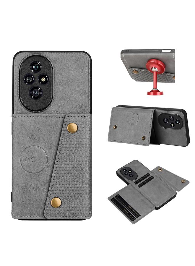 اس-توب جراب هاتف مغناطيسي بفتحات بطاقات مزدوجة لهاتف Honor 200 - Image 1