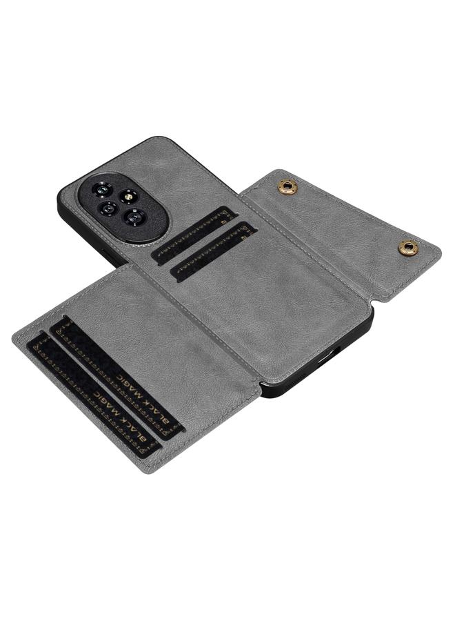 اس-توب جراب هاتف مغناطيسي بفتحات بطاقات مزدوجة لهاتف Honor 200 - Image 3