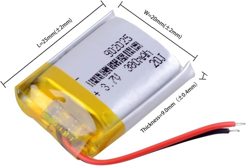 10pcs 3 7V 380mAh Lithium Ion Rechargeable Battery 902025 - Image 3