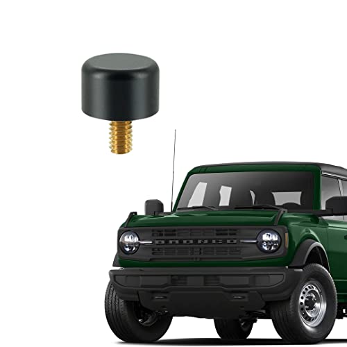 AMFRNE Custom Antenna Cap for Ford Bronco Full Size Sport 2021 2022 2023 2024, Stylish Antenna Cover Gap for Bronco Accessories, Car Wash Safe Proof, Hood Mounted Antenna Delete Kit, Matte Black - Image 1