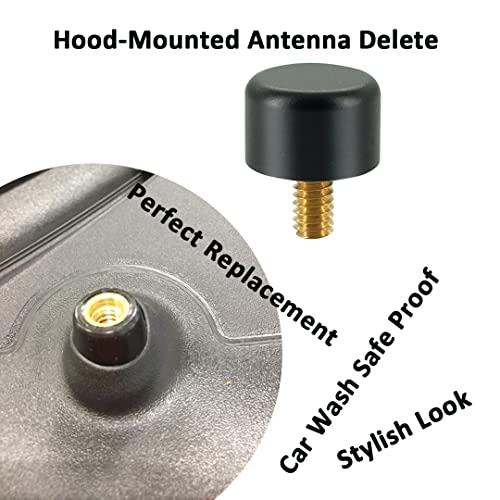 AMFRNE Custom Antenna Cap for Ford Bronco Full Size Sport 2021 2022 2023 2024, Stylish Antenna Cover Gap for Bronco Accessories, Car Wash Safe Proof, Hood Mounted Antenna Delete Kit, Matte Black - Image 4
