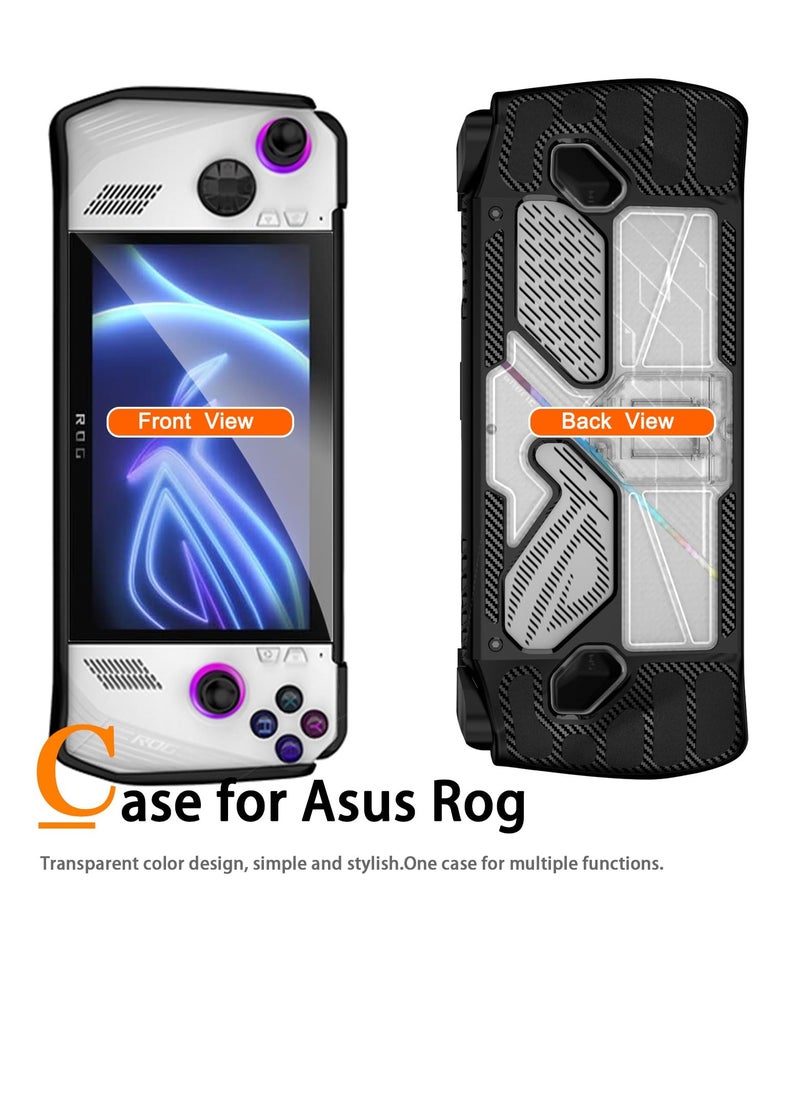 Compatible for ROG Ally Case, Shock-Absorption Anti-Slip&Scratch Slim Cover, with Kickstand Military Grade Protector Case, Accessories for ROG Ally Gaming Handheld (Black)