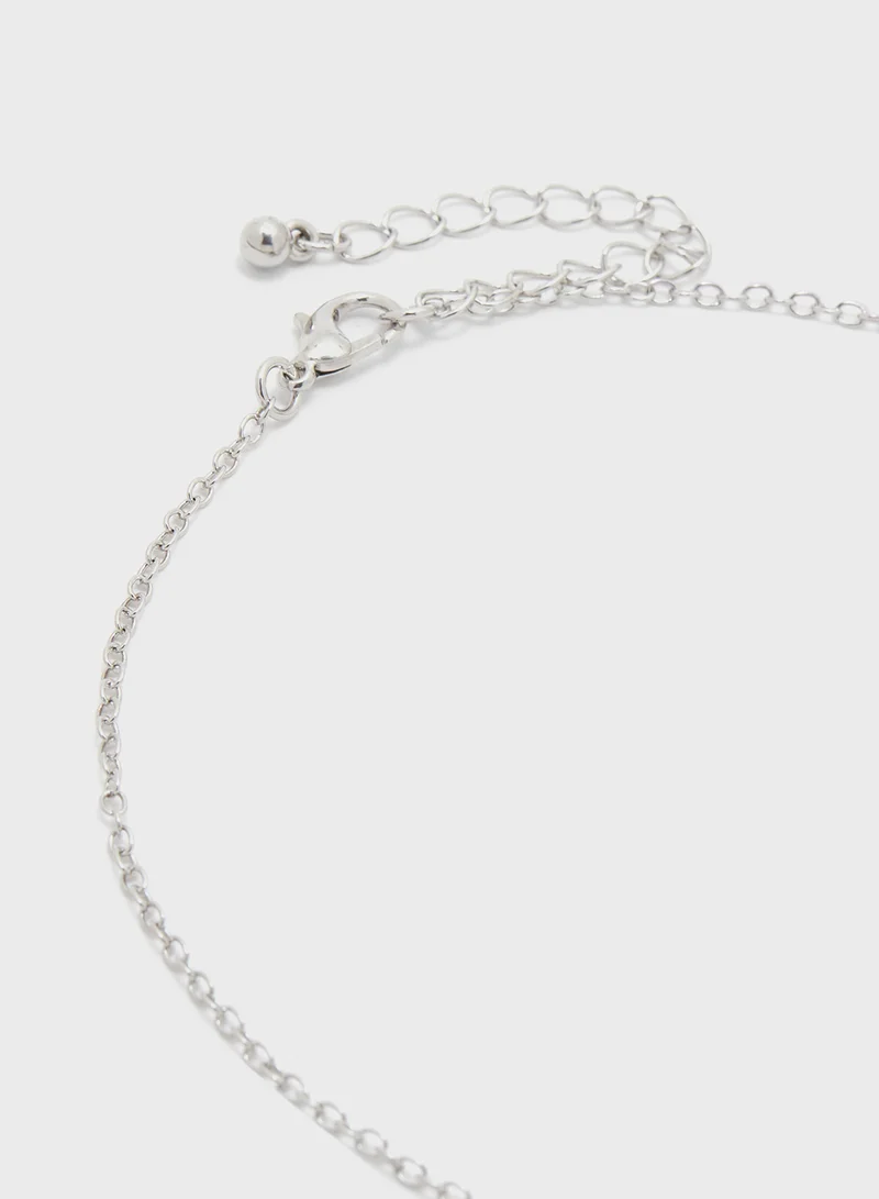 Ella Limited Edition Pearl Diamante Pendant Necklace  & Drop Earrings Set