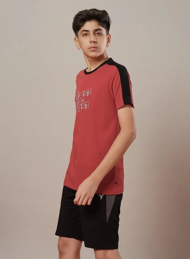 Technosport Technosport Color Block Short Sleeve Regular Fit T-Shirt