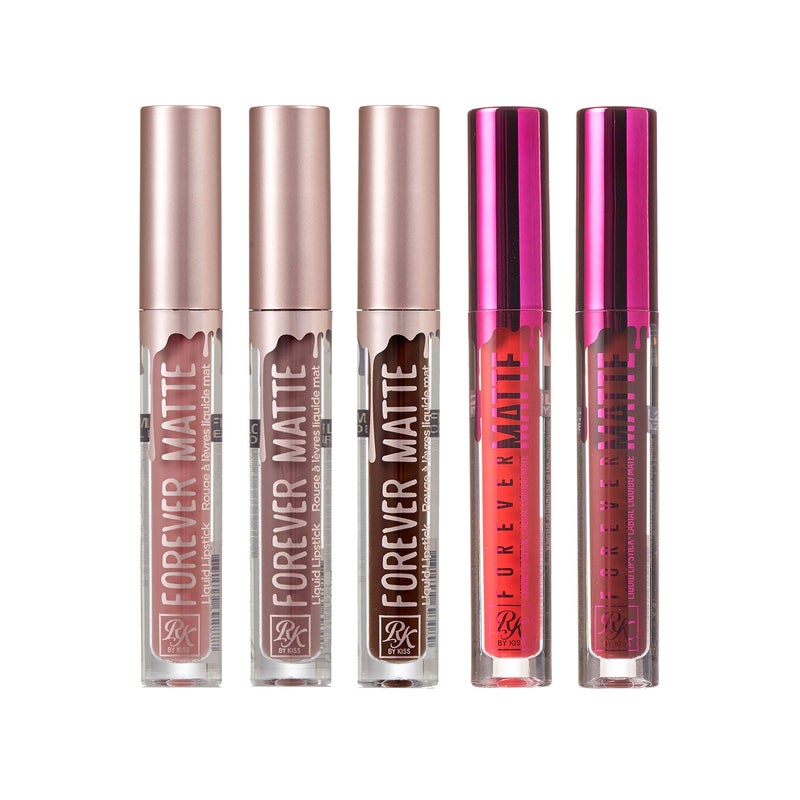 Ruby Kisses Forever Matte Liquid Lipstick 5 Pack - RFML03&06&12&22&23 - Image 1