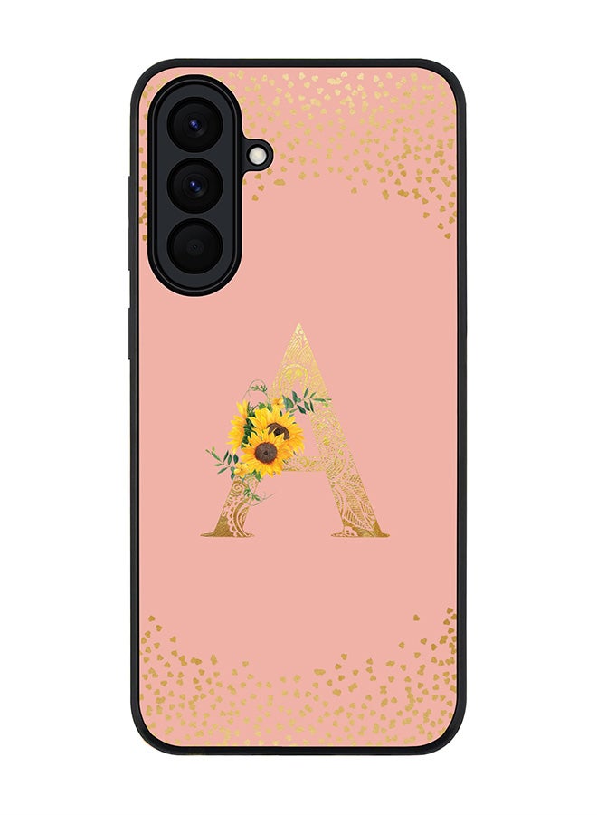Stylizedd For Samsung Galaxy A57 Case,Slim fit Camera Protection, Shockproof Thin Phone cover  - Custom Floral Monogram - A  (Rose Pink ) - Image 1
