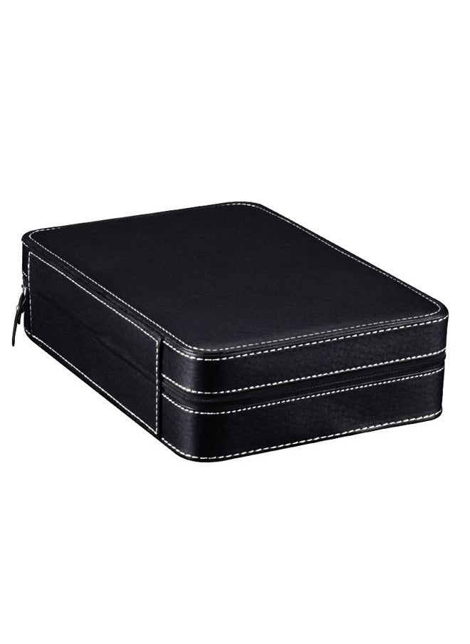 PADOM - Padom Watch Box Portable Travel Zipper Case Collector Storage, portable zipper watch box PU leather watch box 10 Slot - Image 1
