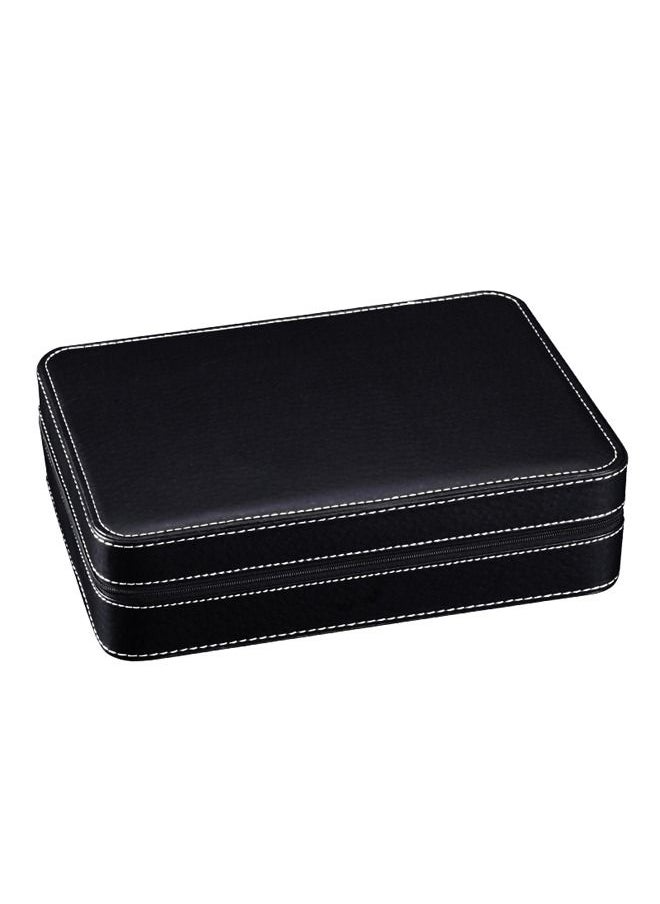 PADOM - Padom Watch Box Portable Travel Zipper Case Collector Storage, portable zipper watch box PU leather watch box 10 Slot - Image 1