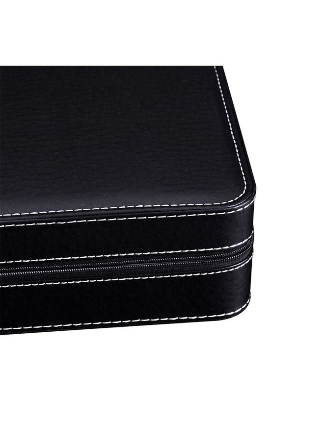 PADOM - Padom Watch Box Portable Travel Zipper Case Collector Storage, portable zipper watch box PU leather watch box 10 Slot - Image 1