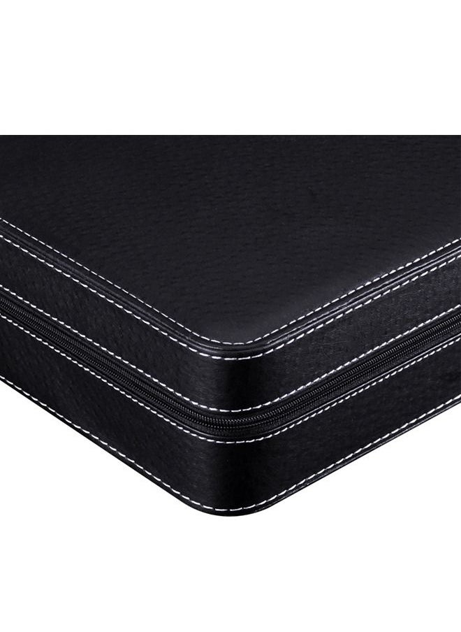 PADOM - Padom Watch Box Portable Travel Zipper Case Collector Storage, portable zipper watch box PU leather watch box 10 Slot - Image 1