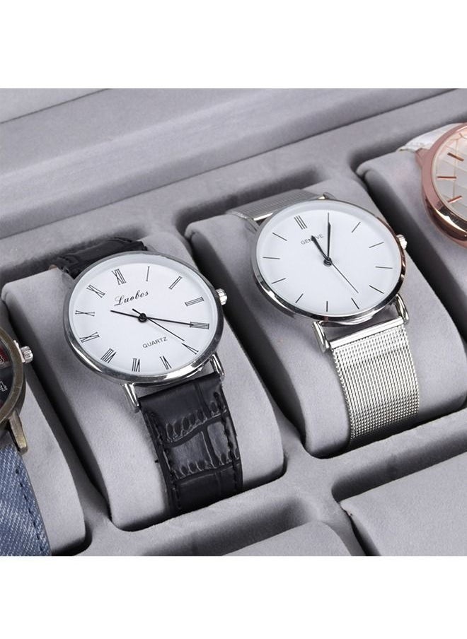 PADOM - Padom Watch Box Portable Travel Zipper Case Collector Storage, portable zipper watch box PU leather watch box 10 Slot - Image 1