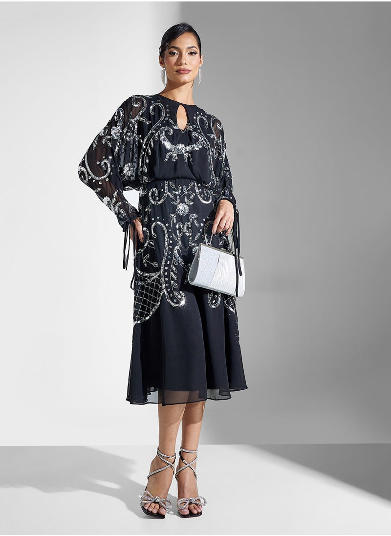 Frock and Frill - Embellished Midi Dress - Image 1