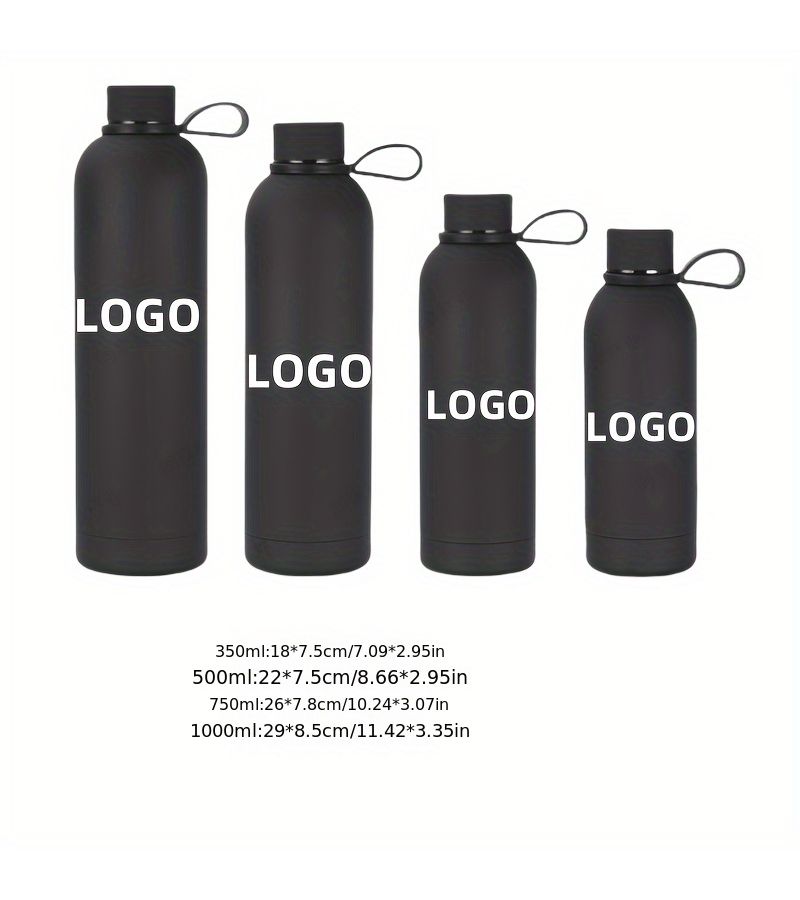 Gray Stainless Steel Vacuum Cup Bottle 350ml For Outdoor Sports Portable Single Color Printing - Image 2