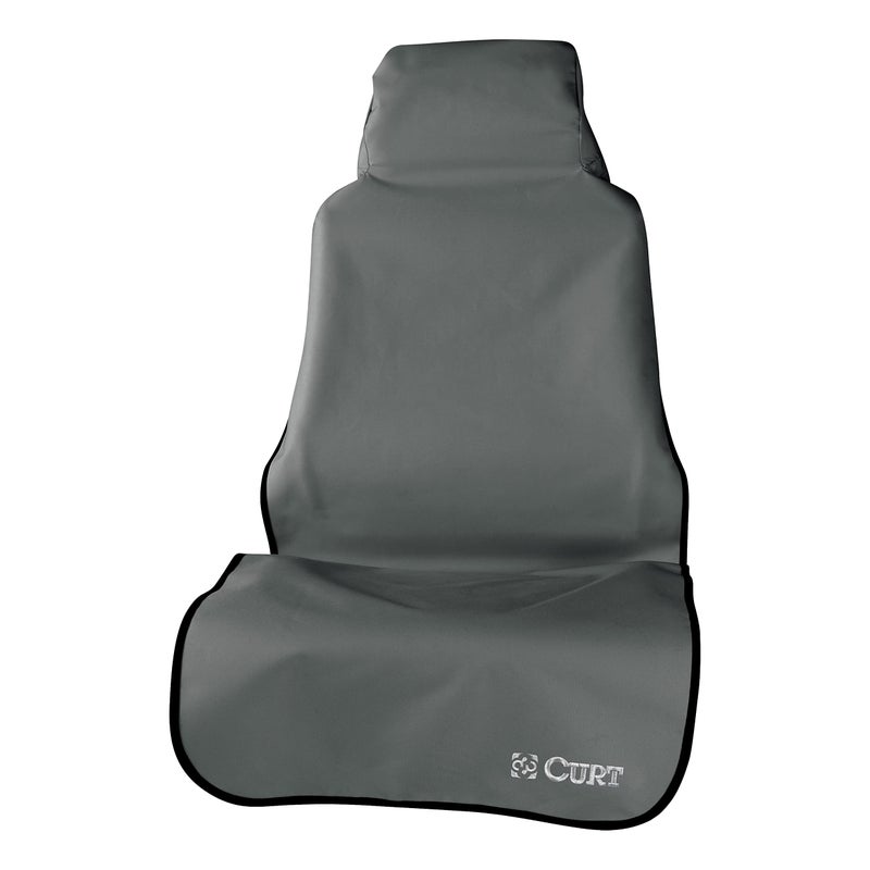 Curt Manufacturing 18500 Seat Defender 58Inch x 23Inch Grey Waterproof Universal Bucket Car Seat Cover Protector