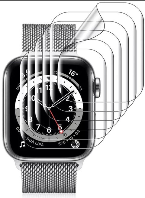 5 pieces of transparent hydrogel screen protector for Apple Watch Series 8, 45mm