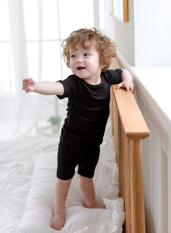 AVAUMA Baby Boys Girls Pajama Set Kids Toddler Snug fit Ribbed Sleepwear pjs for Daily Life Style, S-black, 3 Years - Image 4