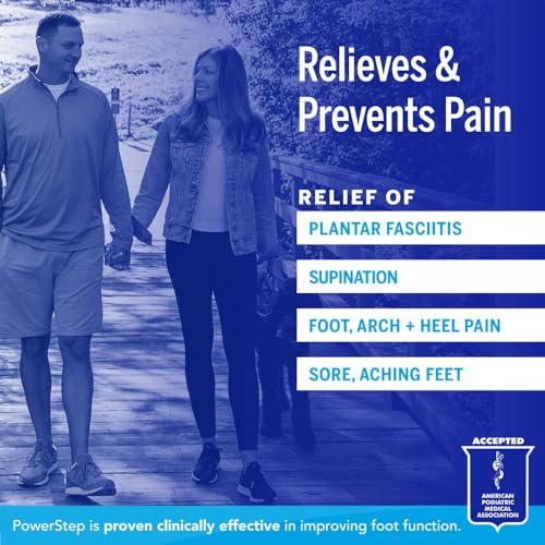 PowerStep Pinnacle High Arch Orthotic Insoles Plantar Fasciitis Relief Supination Heel Pain Arch Support PowerStep Insoles for Women and Men Made in USA Mens 665 Womens 885 - Image 5