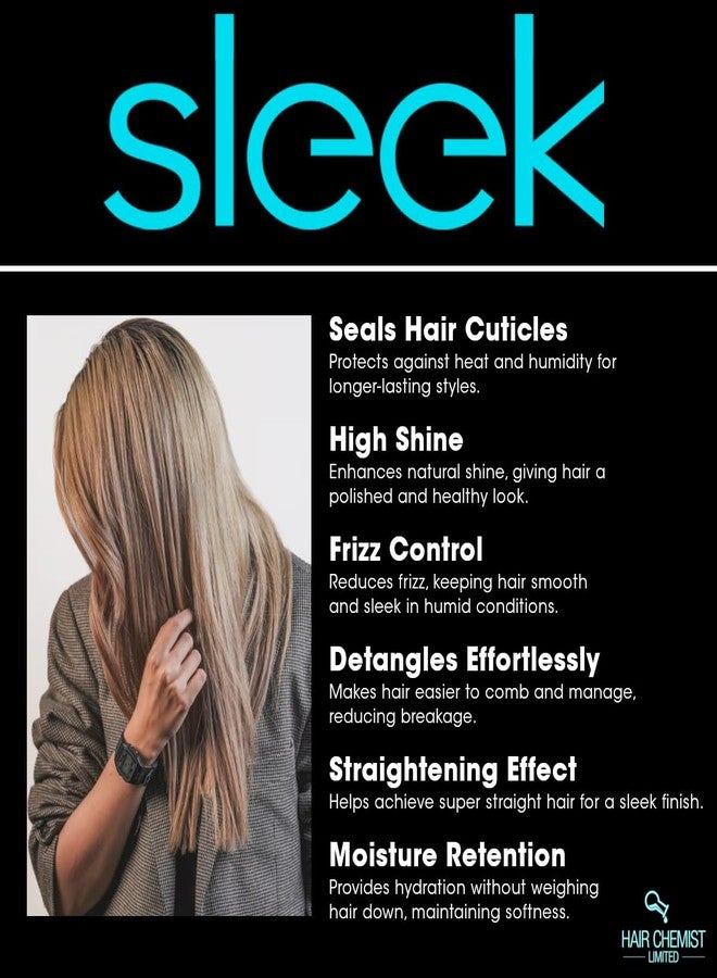 Hair Chemist شامبو وبلسم هير كيميست سليك المضاد للرطوبة 8 أونصات (طقم 2 قطعة) - شامبو وبلسم للشعر المجعد للحصول على شعر ناعم ومستقيم للغاية، مجموعة شامبو وبلسم مضادة للتجاعيد والتنعيم - Image 5