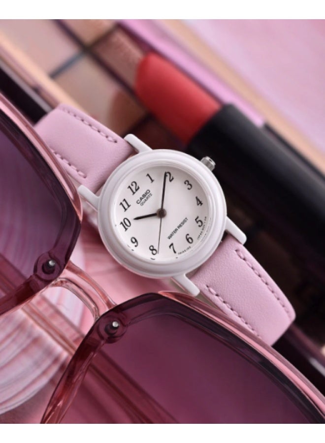 Casio Women's Watch - LQ-139L-4B1DF White Dial, Pink Band - Image 3