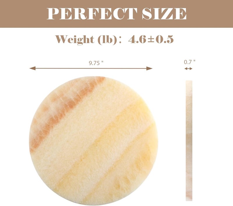 BCS ألواح تقديم وقطع من الرخام الطبيعي BCS للمطبخ 10 ألواح رخامية للجبن والمعجنات لوح حجري لخبز المعجنات والخبز والشوكولاتة والحلويات المكسيكية أونيكس - Image 3