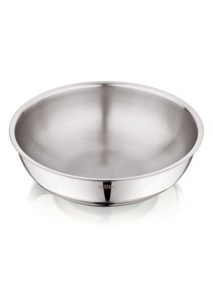 Allo Allo Triply Stainless Steel Tasla |Ideal Tasla for Curry/Stir-Fry/Deep-Fry/DryVeg/Sauté Induction Friendly, Heavy Base Kadhai Naturally Non-Stick | 10 Years Warranty 22cm, 2 litres  - Image 1
