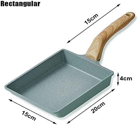HARI® Nonstick Omelette Pan Japanese Tamagoyaki Egg Pan Rectangular Small Non Stick Frying Pan 8” x 6” - Image 2