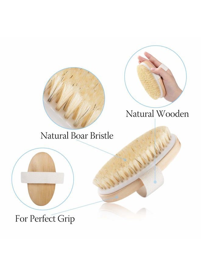 ONWON Dry Brushing Body Brush Anti Cellulite Exfoliating Brush Body Scrub Brush Remove Dead Skin and Tiredness, Gentle Massage Stimulates Blood Circulation, Improves Lymphatic Functions - Image 2