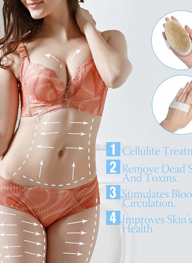 ONWON Dry Brushing Body Brush Anti Cellulite Exfoliating Brush Body Scrub Brush Remove Dead Skin and Tiredness, Gentle Massage Stimulates Blood Circulation, Improves Lymphatic Functions - Image 5