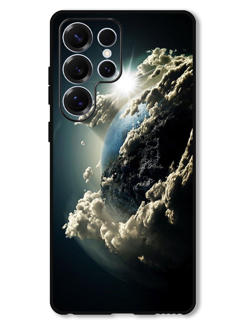 Theodor Protective Case Anti Scratch Shock Proof Bumper Cover For Samsung Galaxy S25 Ultra Space Earth Sun - Image 1